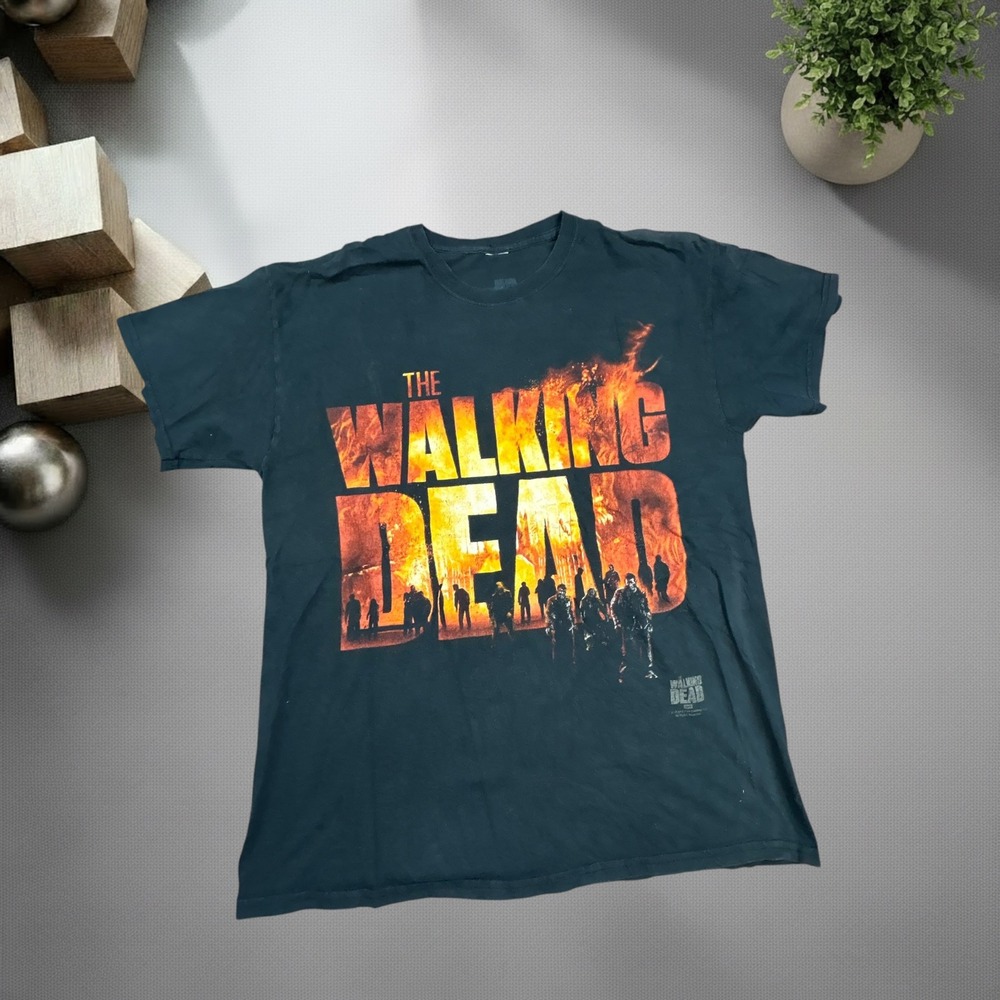 Vintage The Walking Dead Graphic T Shirt Mens Large Black 2013 AMC TV Show Tee